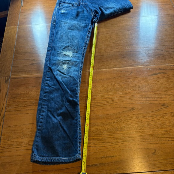 NWOT Cruel Denim‎ Blake Women's Blue Distressed Straight Leg Jeans Size 28 5R - Picture 3 of 11